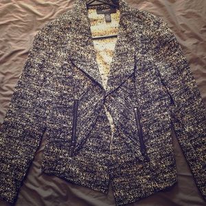 Black and white blazer